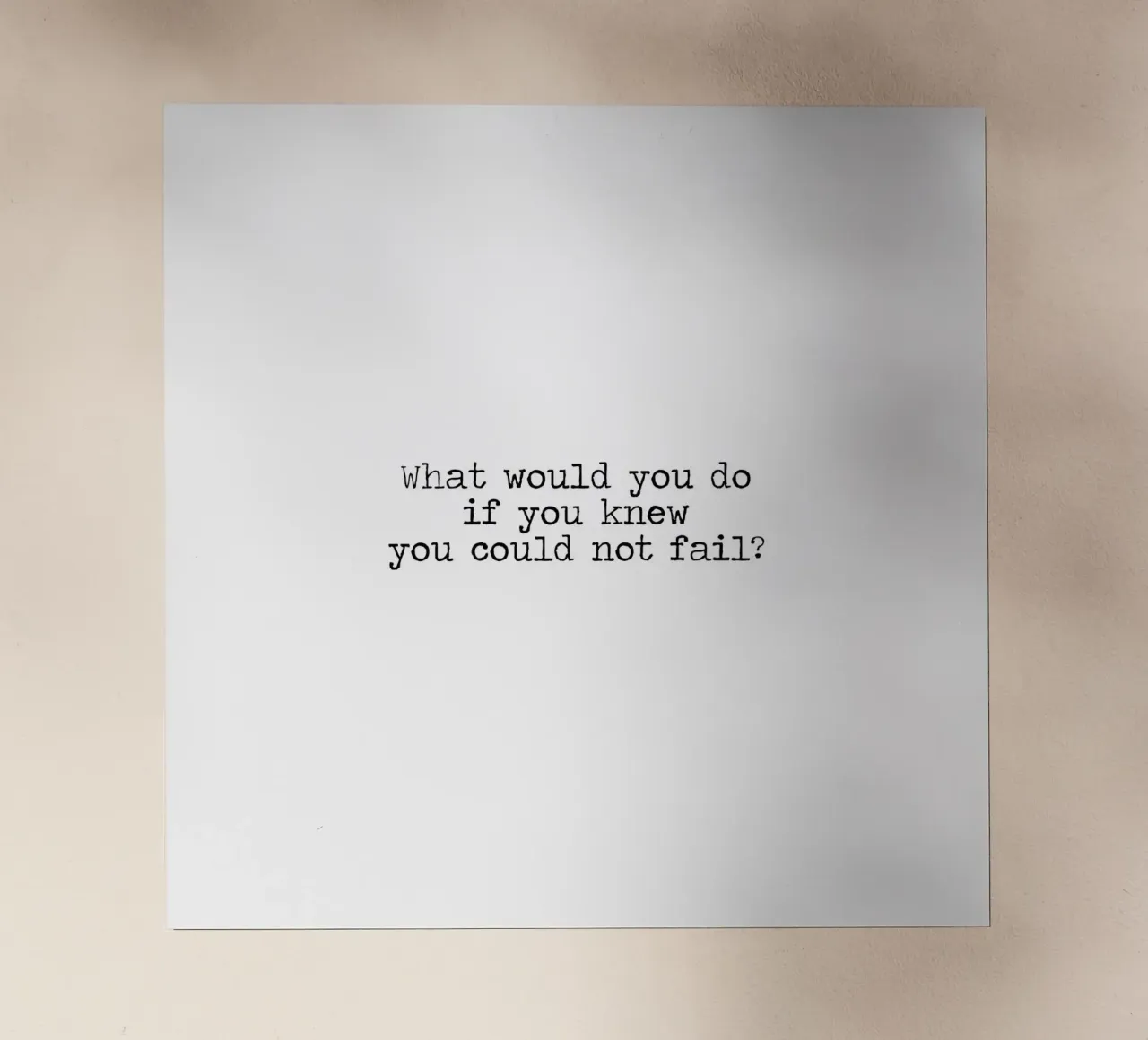 Cosa fareste se sapeste di non poter fallire - citazione pellicola backlit da Summer Soul Co. - Quotes