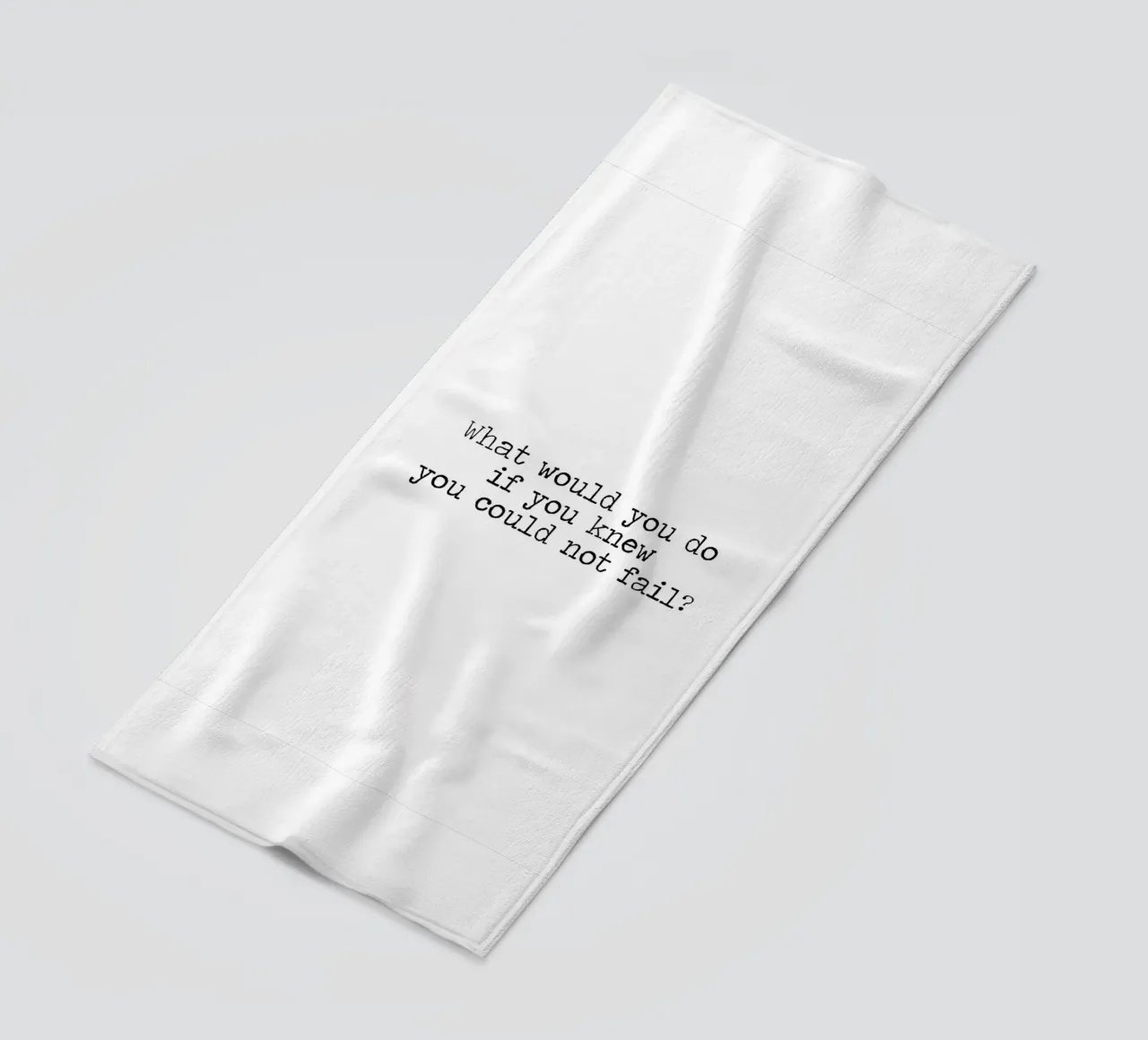 What would you do if you knew you could not fail - quote beach towel by Summer Soul Co. - Quotes