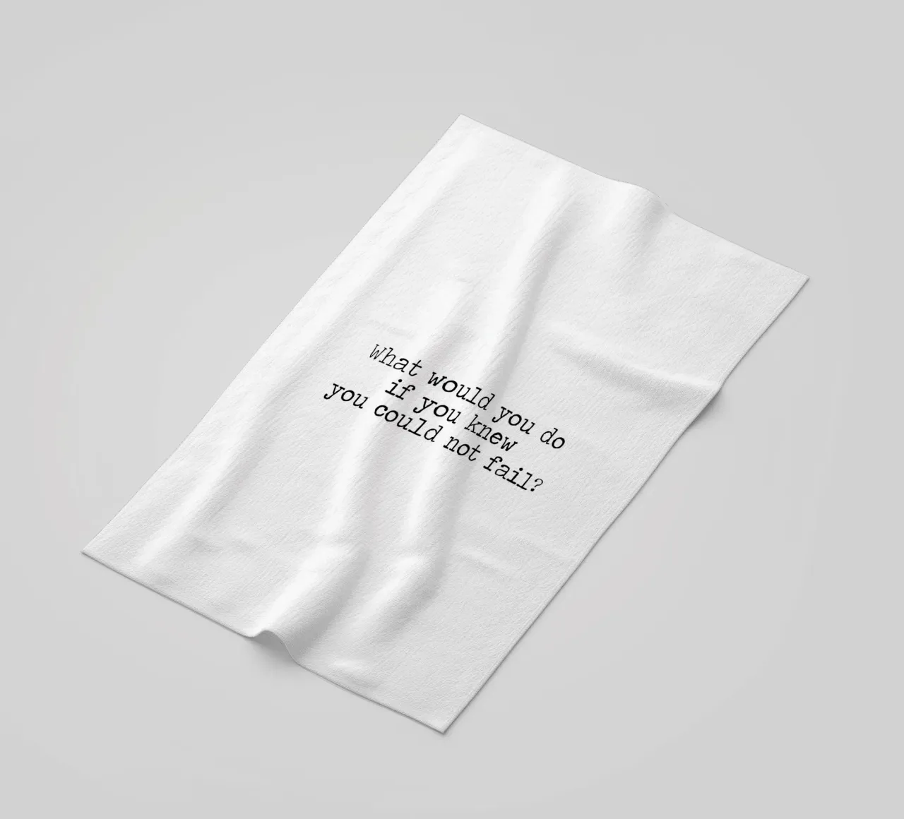 Cosa fareste se sapeste di non poter fallire - citazione telo mare da Summer Soul Co. - Quotes