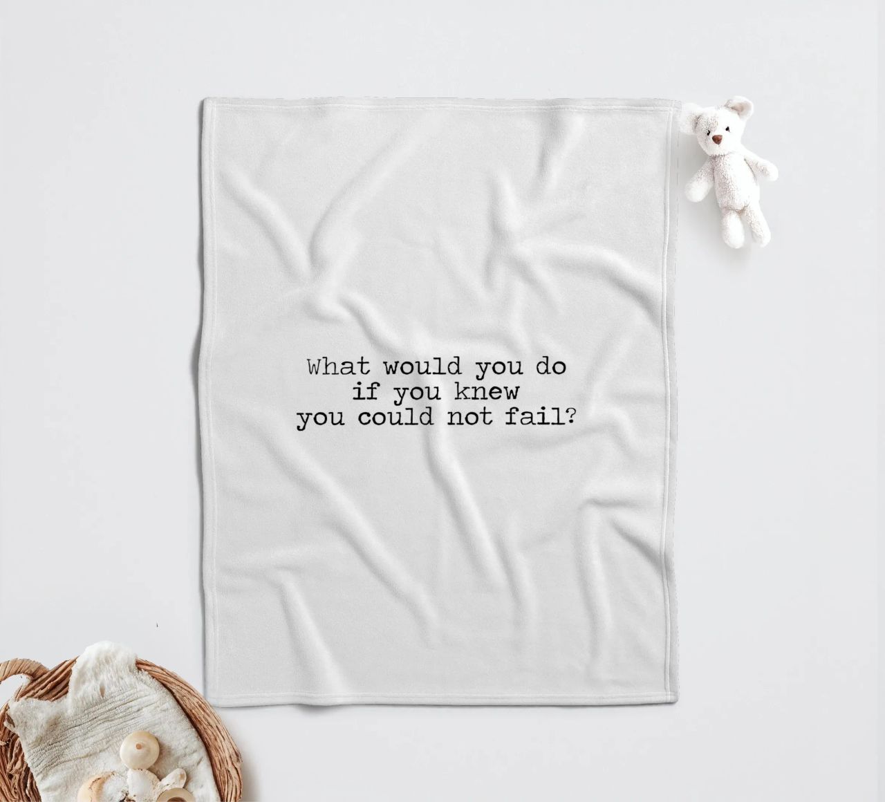 What would you do if you knew you could not fail - quote fleece blanket by Summer Soul Co. - Quotes