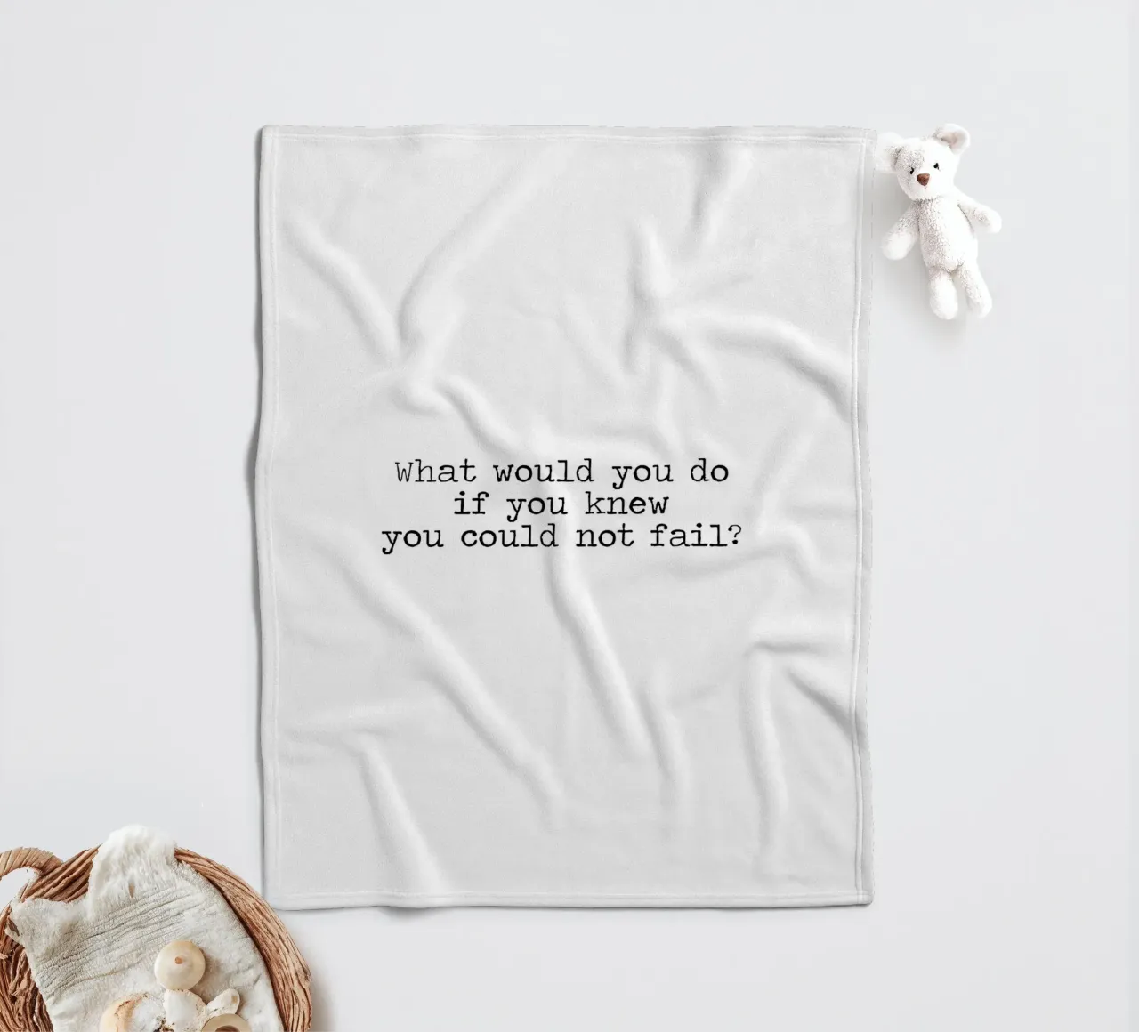 Wat zou jij doen als je wist dat je niet kon falen - citaat fleecedeken van Summer Soul Co. - Quotes