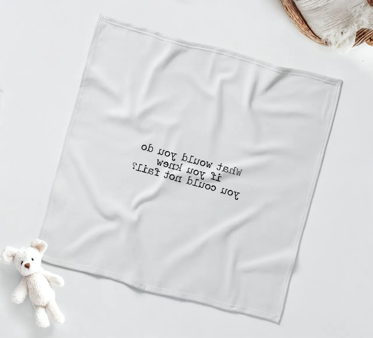 Wat zou jij doen als je wist dat je niet kon falen - citaat fleecedeken van Summer Soul Co. - Quotes