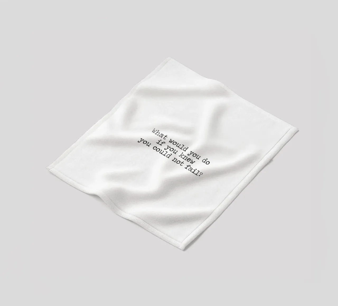 Wat zou jij doen als je wist dat je niet kon falen - citaat fleecedeken van Summer Soul Co. - Quotes