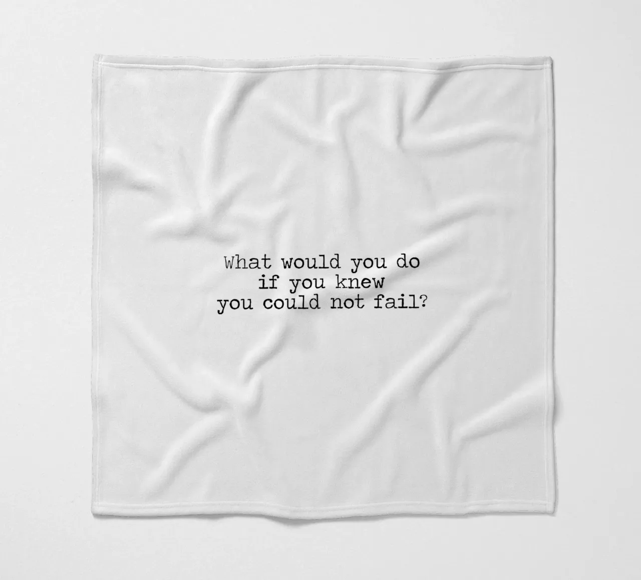 Wat zou jij doen als je wist dat je niet kon falen - citaat fleecedeken van Summer Soul Co. - Quotes