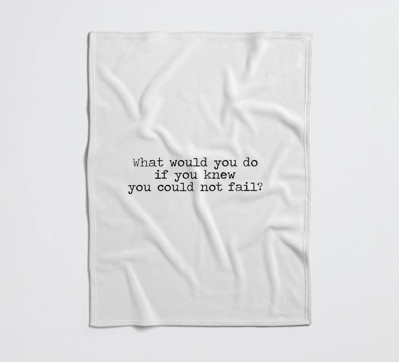 What would you do if you knew you could not fail - quote fleece blanket by Summer Soul Co. - Quotes
