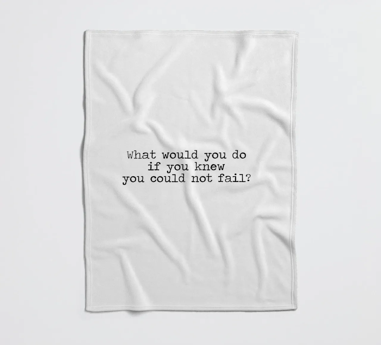 Wat zou jij doen als je wist dat je niet kon falen - citaat fleecedeken van Summer Soul Co. - Quotes