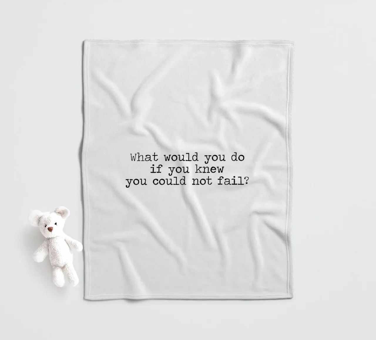 Wat zou jij doen als je wist dat je niet kon falen - citaat fleecedeken van Summer Soul Co. - Quotes