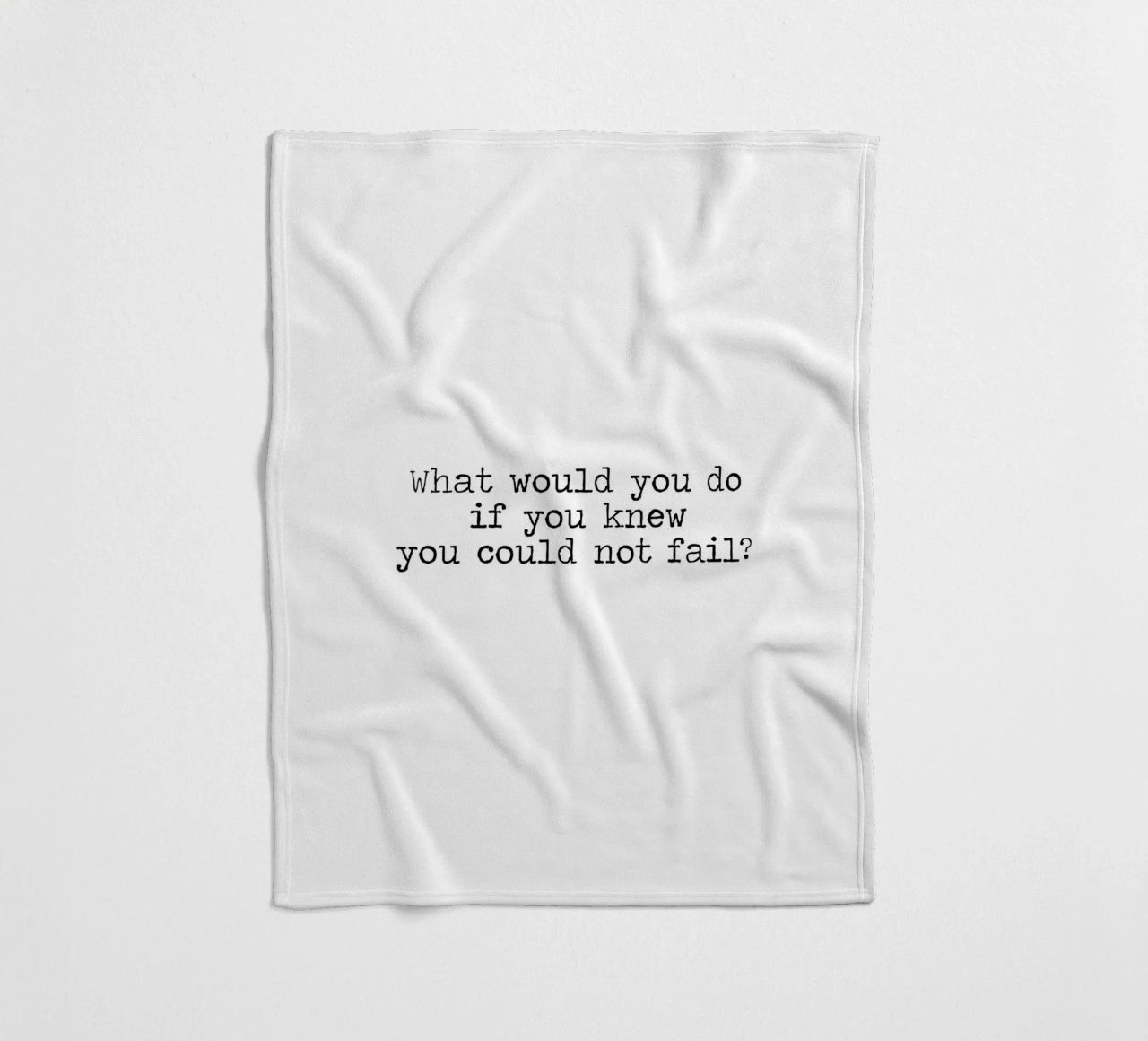 What would you do if you knew you could not fail - quote fleece blanket by Summer Soul Co. - Quotes