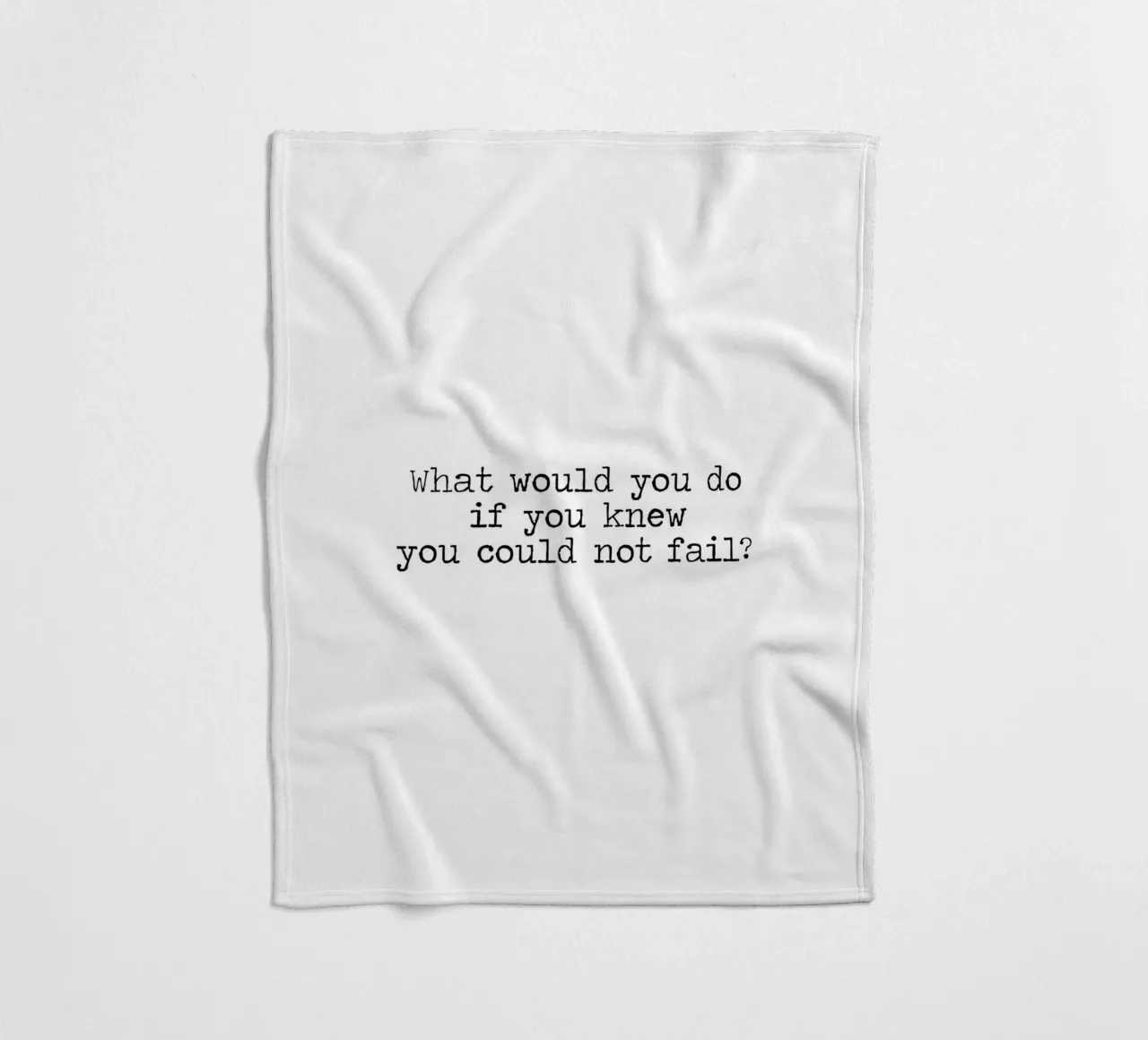 Wat zou jij doen als je wist dat je niet kon falen - citaat fleecedeken van Summer Soul Co. - Quotes