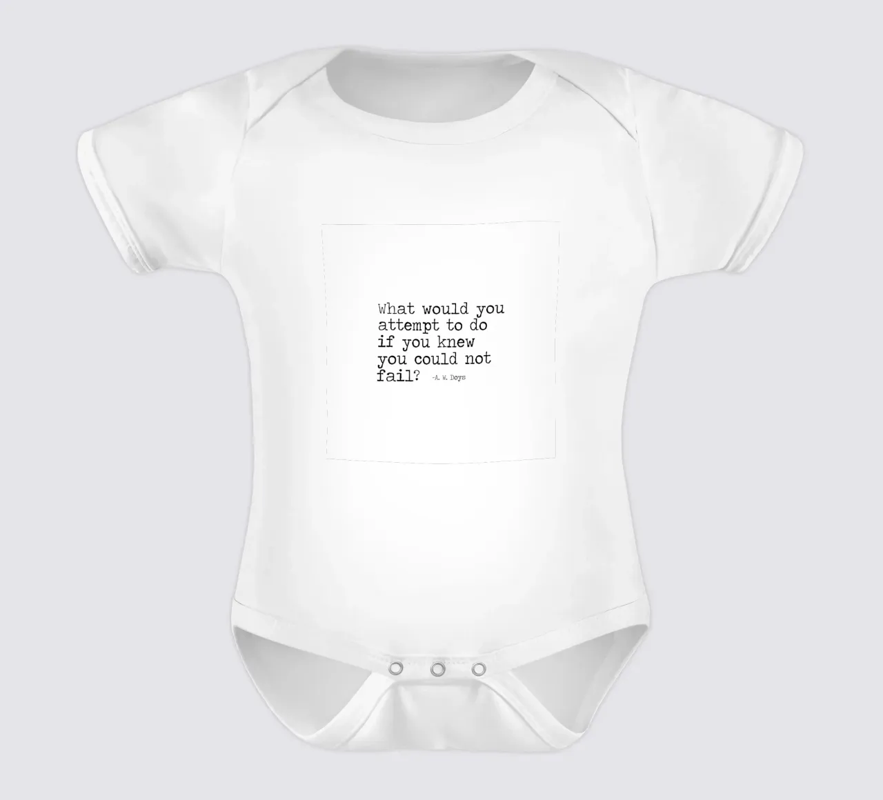 ¿Qué intentaría si supiera que no puede fracasar? body de bebé de Summer Soul Co. - Quotes