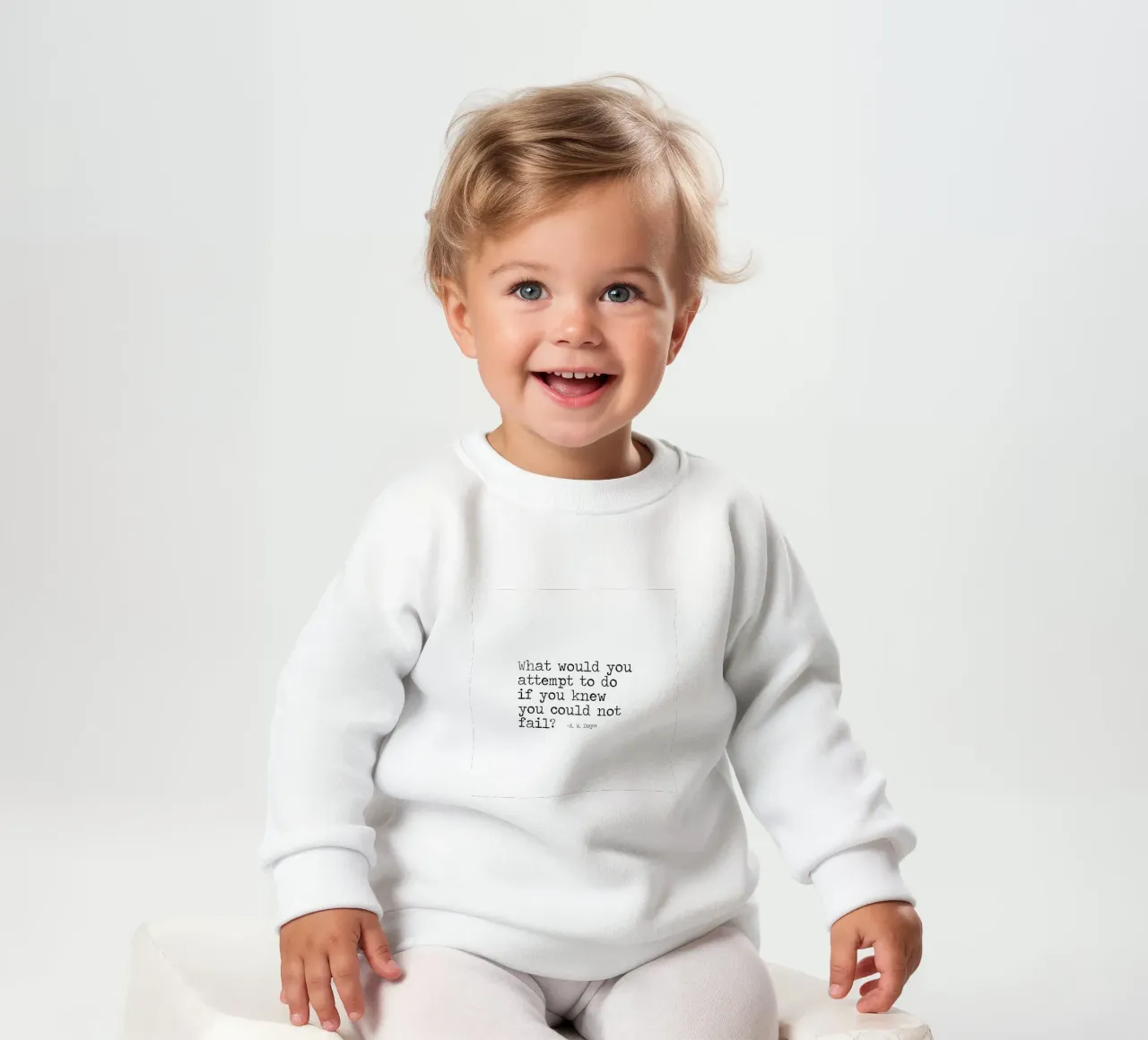 What would you attempt, if you knew you could not fail Quote baby sweatshirt by Summer Soul Co. - Quotes