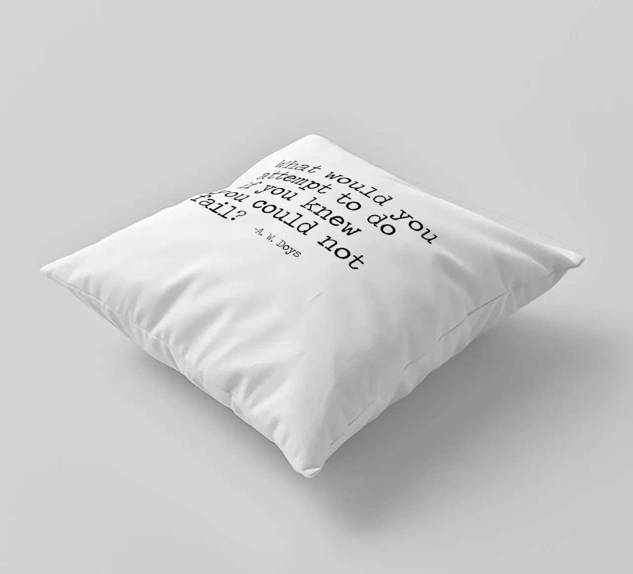 What would you attempt, if you knew you could not fail Quote decorative cushion by Summer Soul Co. - Quotes