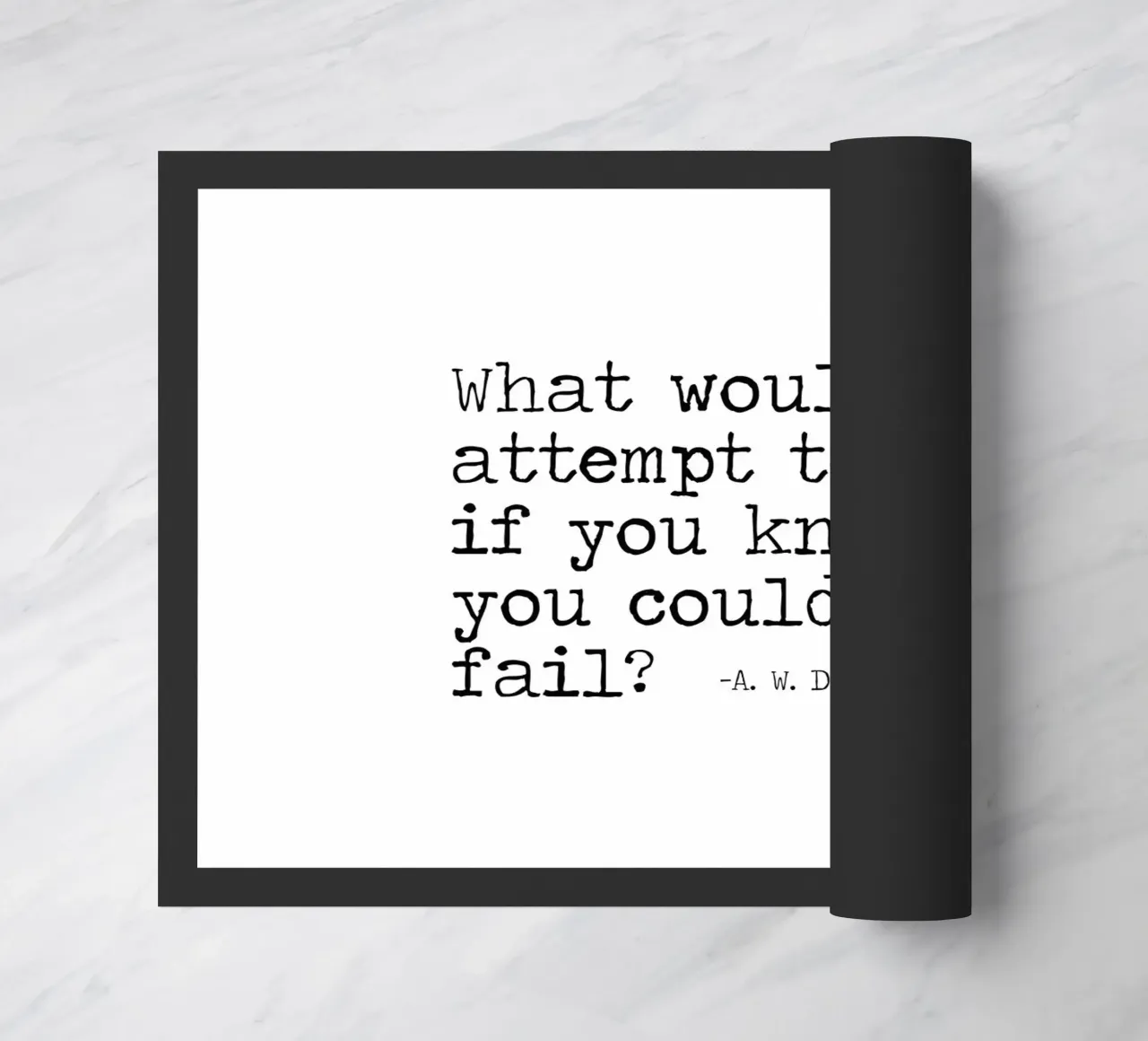 What would you attempt, if you knew you could not fail Quote doormat by Summer Soul Co. - Quotes