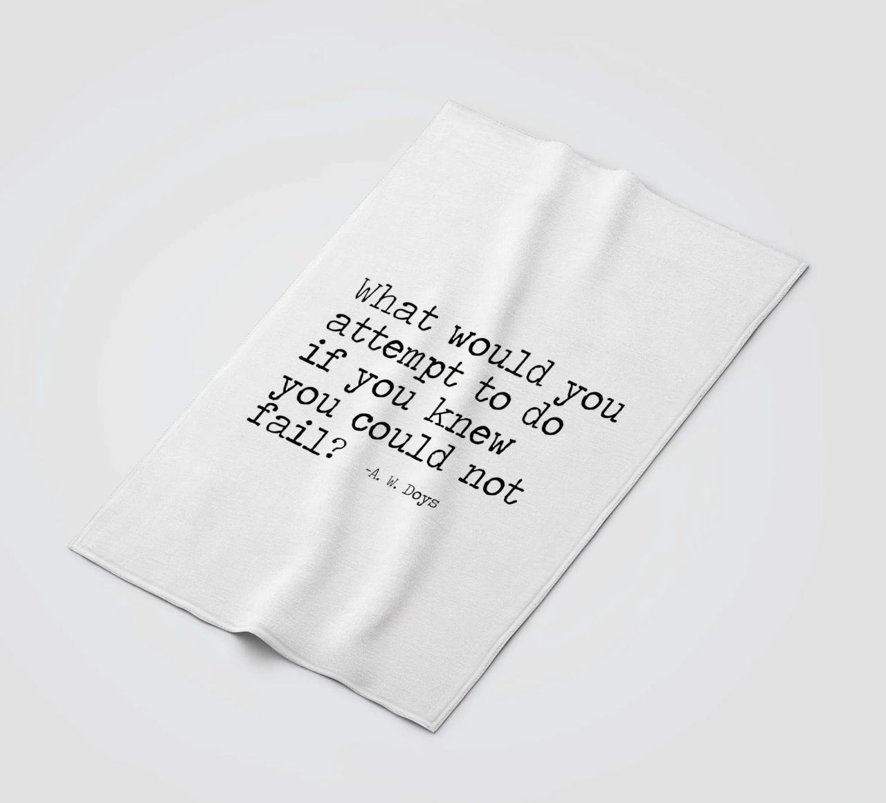 What would you attempt, if you knew you could not fail Quote fleece blanket by Summer Soul Co. - Quotes