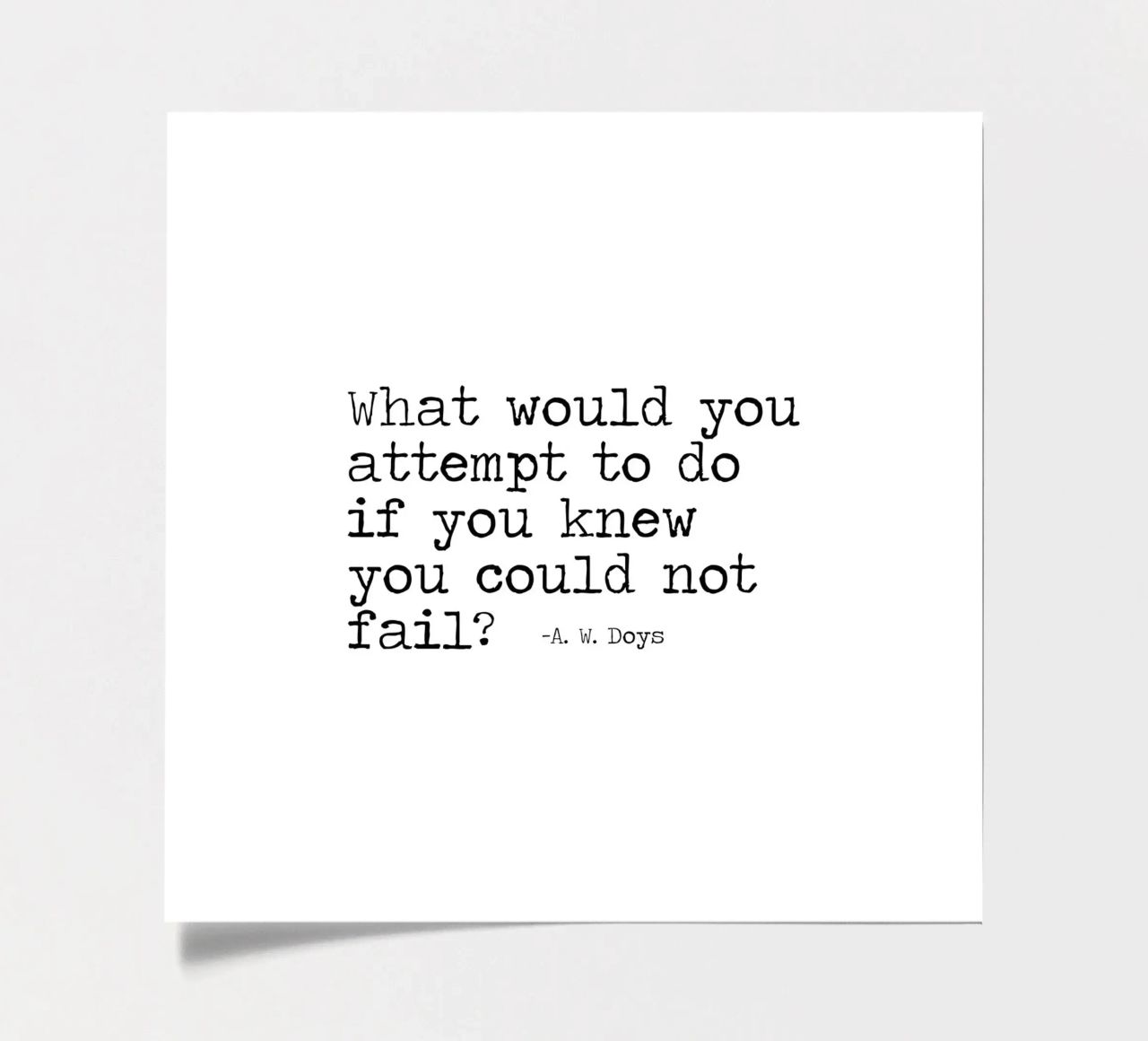 What would you attempt, if you knew you could not fail Quote sticker sheet by Summer Soul Co. - Quotes