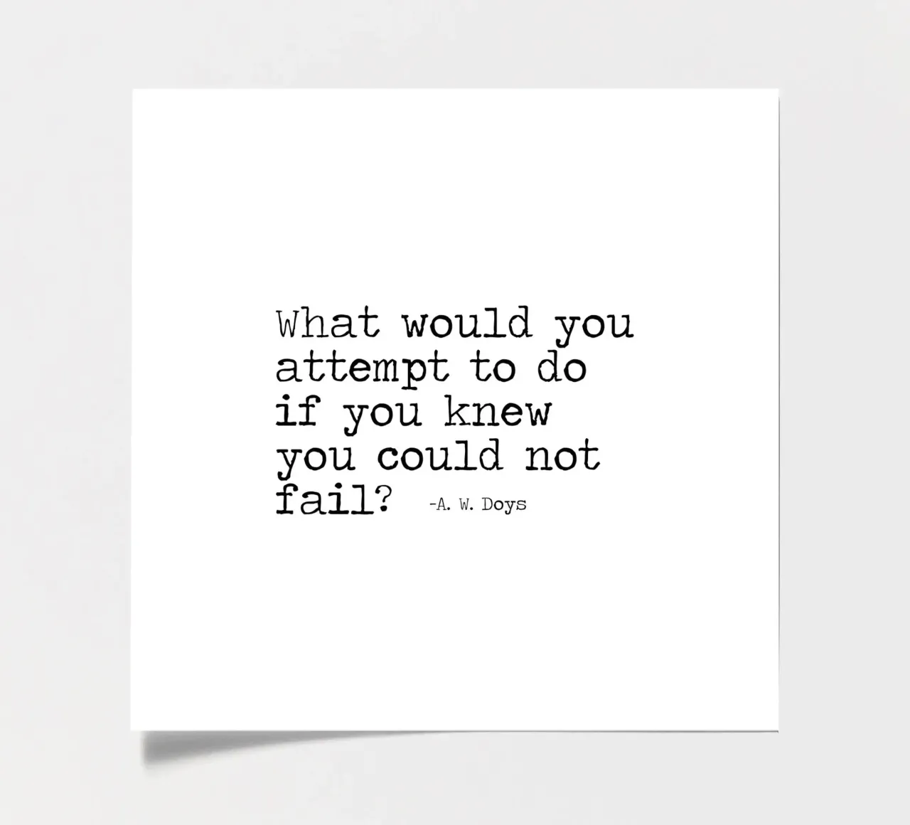 What would you attempt, if you knew you could not fail Quote sticker sheet by Summer Soul Co. - Quotes