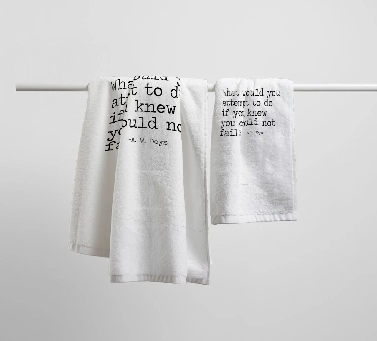 Was würden Sie versuchen, wenn Sie wüssten, dass Sie nicht scheitern können Zitat Handtuch von Summer Soul Co. - Quotes