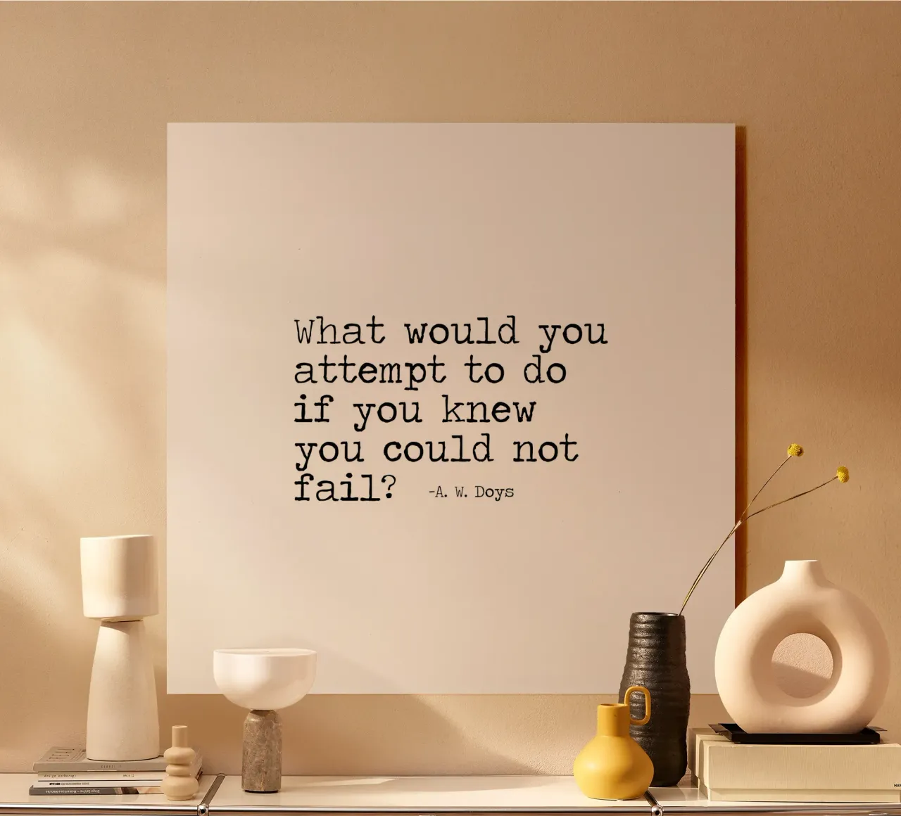 Que tenteriez-vous si vous saviez que vous ne pouvez pas échouer ? alu dibond de Summer Soul Co. - Quotes