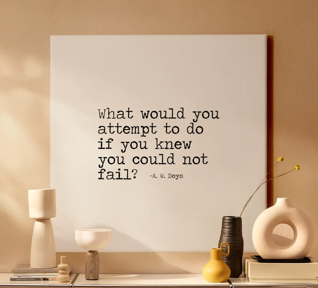 What would you attempt, if you knew you could not fail Quote canvas by Summer Soul Co. - Quotes