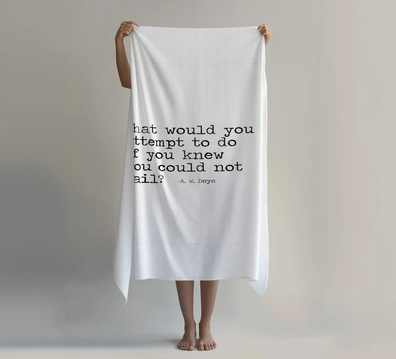 Che cosa tentereste, se sapeste di non poter fallire? telo mare da Summer Soul Co. - Quotes