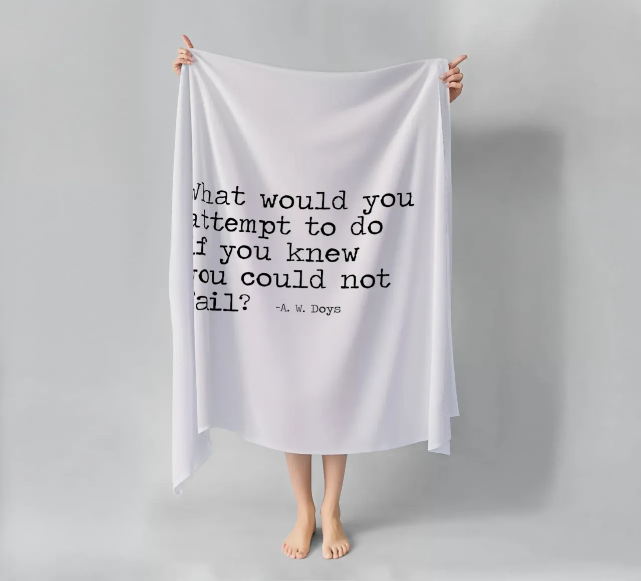 What would you attempt, if you knew you could not fail Quote beach towel by Summer Soul Co. - Quotes