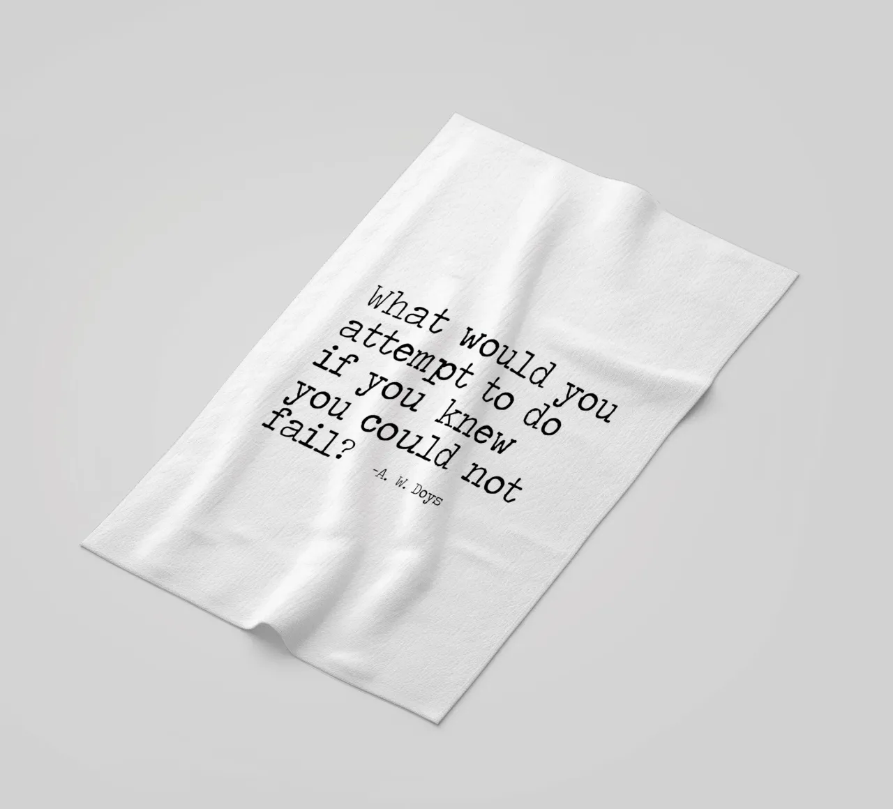 Che cosa tentereste, se sapeste di non poter fallire? telo mare da Summer Soul Co. - Quotes
