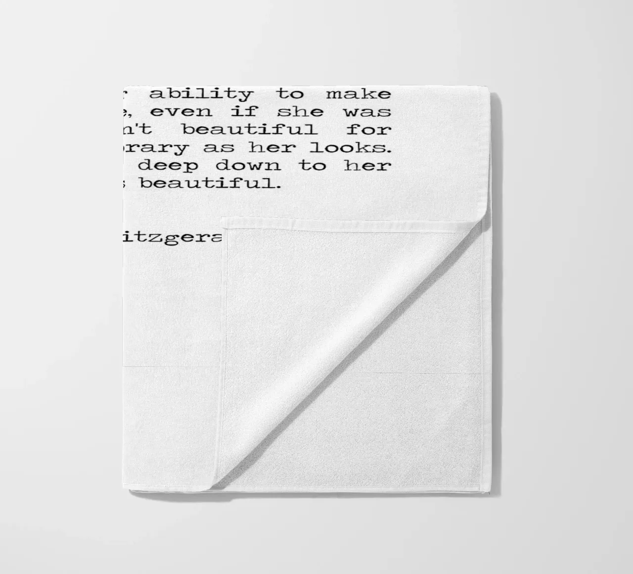 Lei era bella - F Scott Fitzgerald Citazione di bellezza telo mare da Summer Soul Co. - Quotes