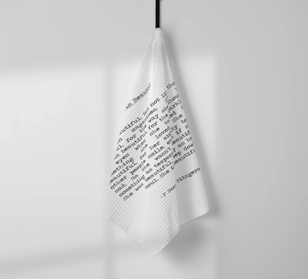 Lei era bella - F Scott Fitzgerald Citazione di bellezza canovaccio da cucina da Summer Soul Co. - Quotes