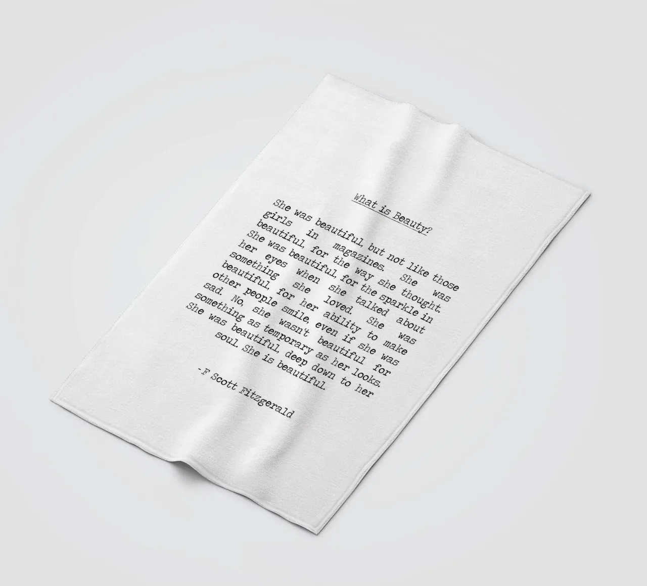 Lei era bella - F Scott Fitzgerald Citazione di bellezza coperta in pile da Summer Soul Co. - Quotes