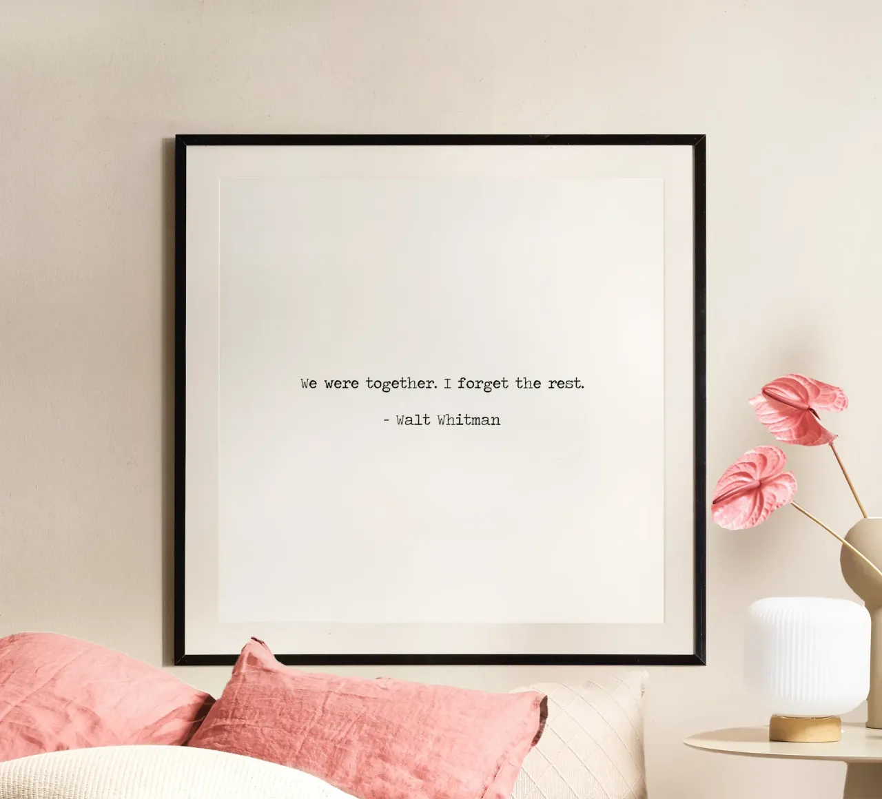 "Nous étions ensemble, j'ai oublié le reste" - Citation de Walt Whitman hahnemühle de Summer Soul Co. - Quotes