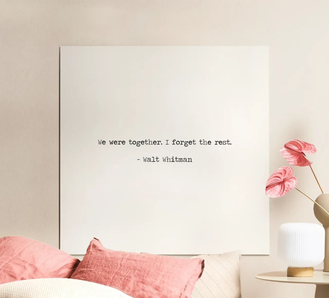 "Nous étions ensemble, j'ai oublié le reste" - Citation de Walt Whitman hahnemühle de Summer Soul Co. - Quotes