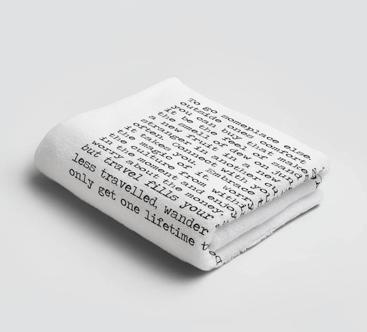 Viaggiare in modo errante A. W. Doys Citazione asciugamano da bagno da Summer Soul Co. - Quotes