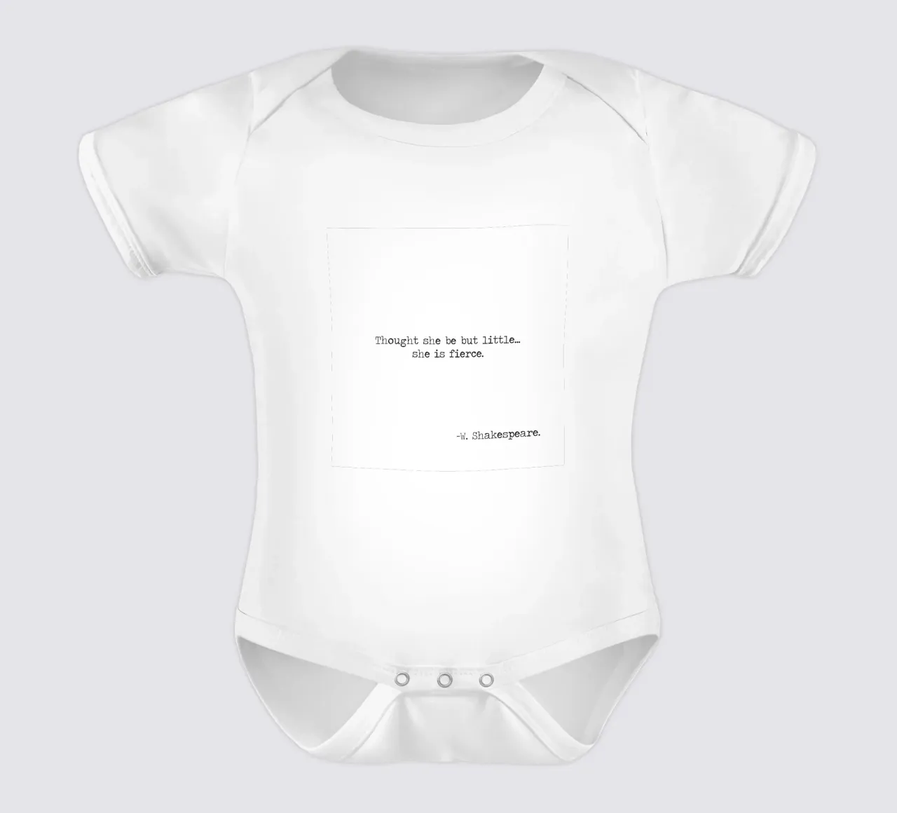 "Obwohl sie klein ist, ist sie stark" - Zitat Shakespeare Kurzarm Babybody von Summer Soul Co. - Quotes