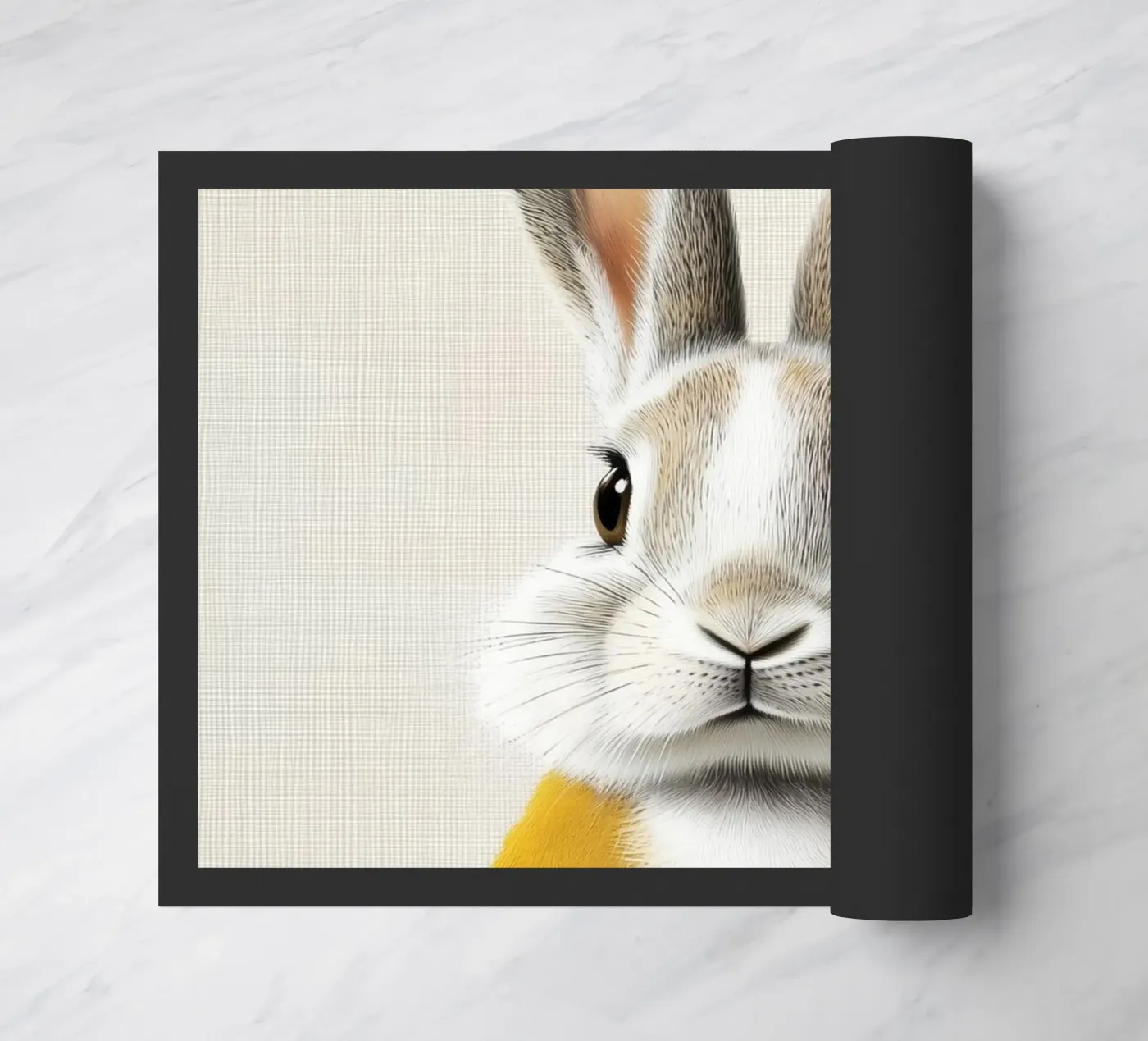 Coniglietto simpatico e solare zerbino da Carinaprint