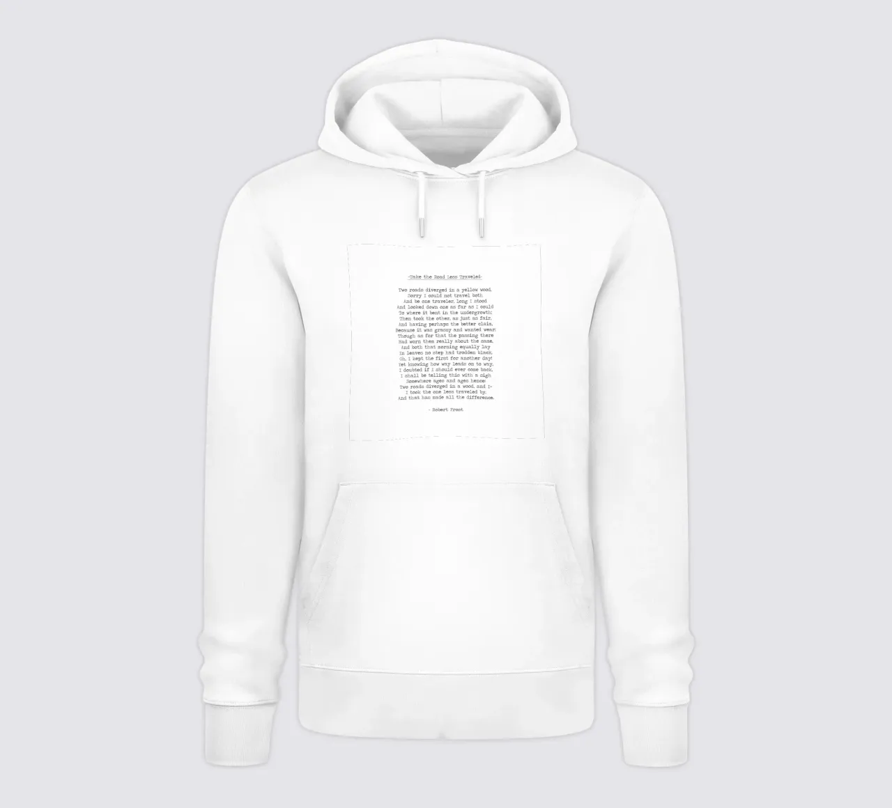 "Prendi la strada meno battuta" - Citazione di Robert Frost felpa con cappuccio da Summer Soul Co. - Quotes