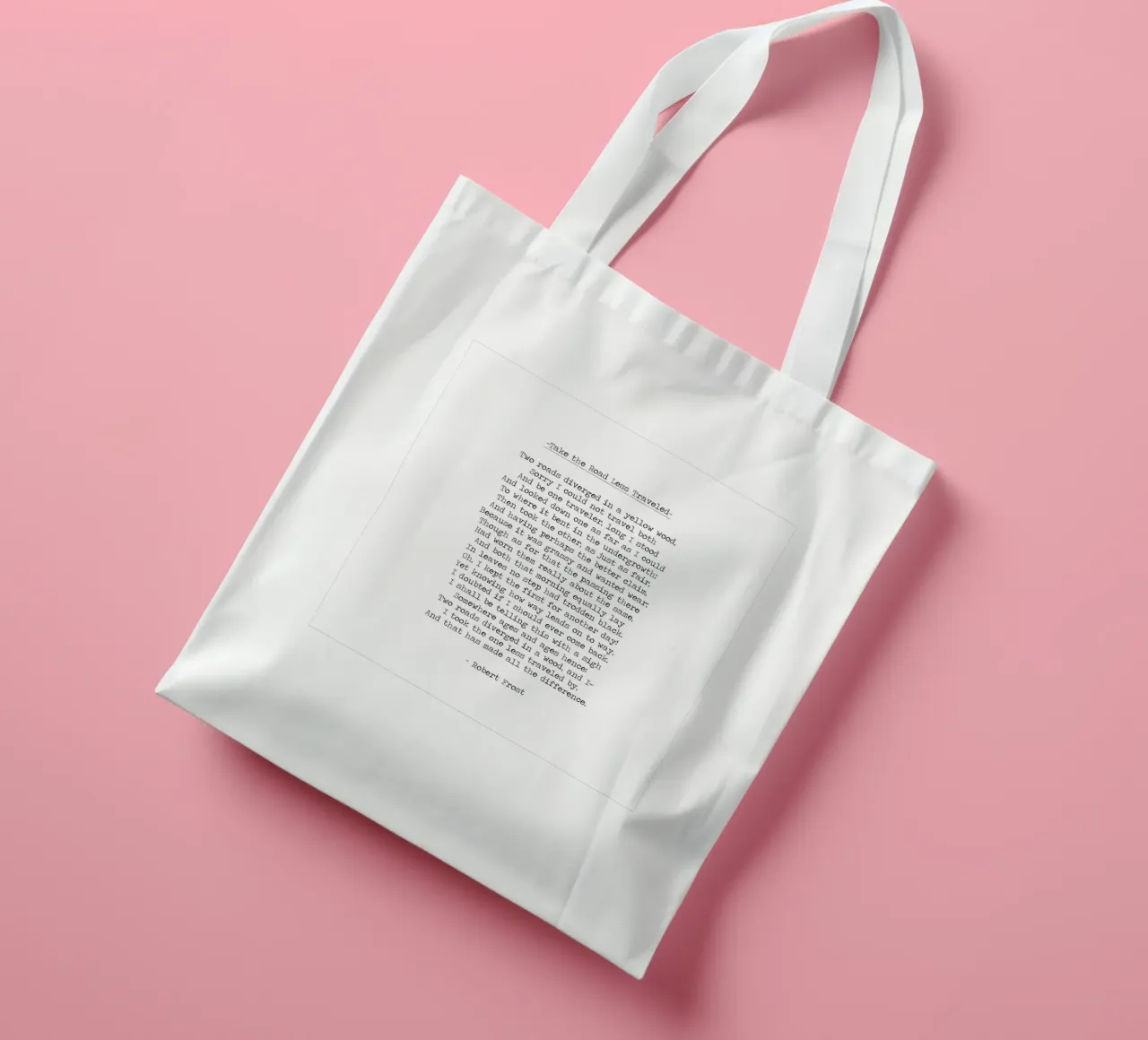 "Prendi la strada meno battuta" - Citazione di Robert Frost borsa in juta da Summer Soul Co. - Quotes