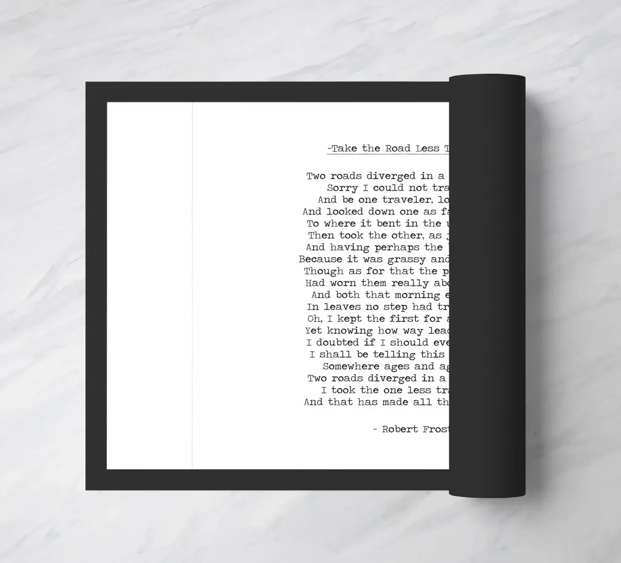 "Prendi la strada meno battuta" - Citazione di Robert Frost zerbino da Summer Soul Co. - Quotes
