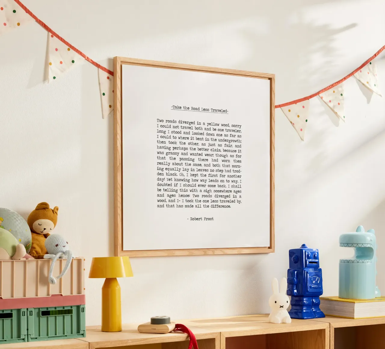 "Dos caminos se bifurcan en un bosque amarillo" - Robert Frost Quote metacrilato de Summer Soul Co. - Quotes