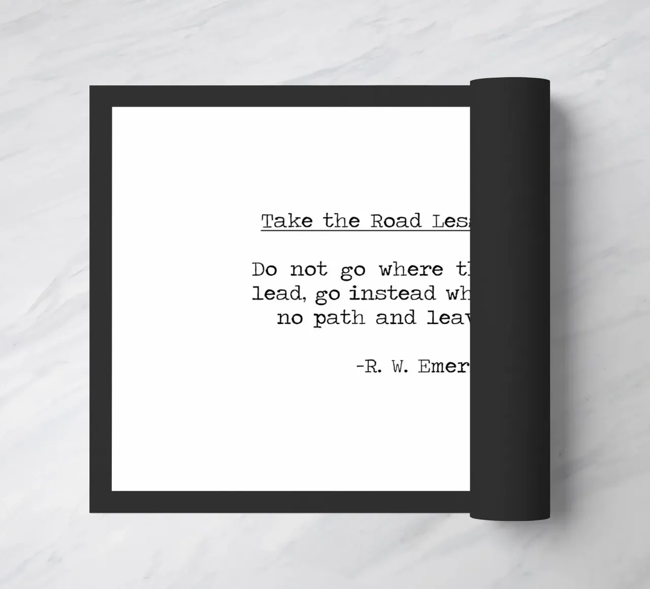 Prendete la strada meno battuta Ralph Waldo Emerson Citazione zerbino da Summer Soul Co. - Quotes