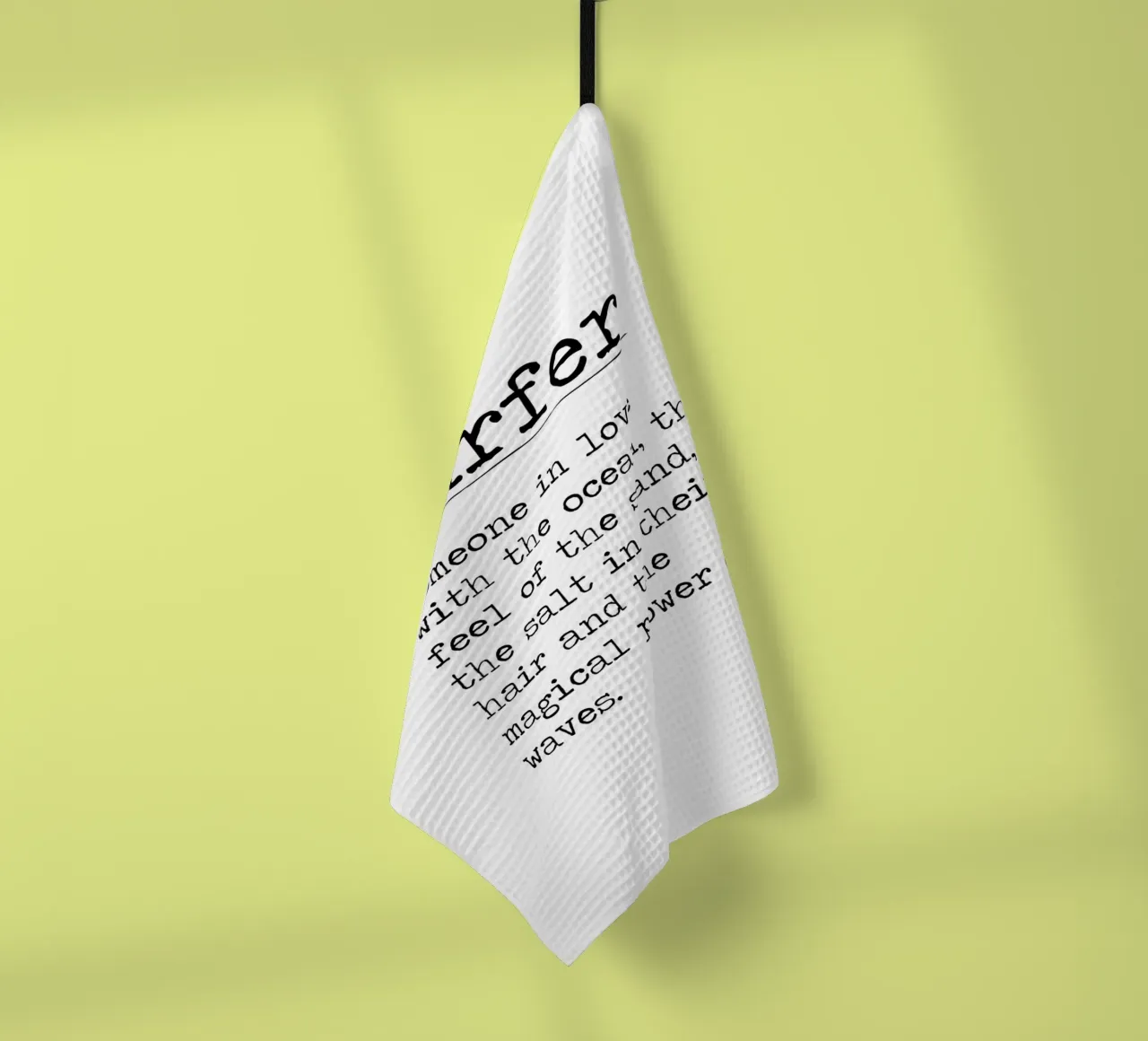 Surfeur Définition - Quote minimalist torchon de Summer Soul Co. - Quotes