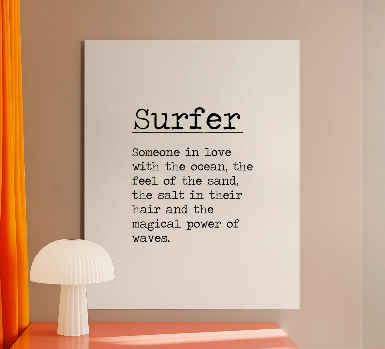 Surfer Surf Definitie - Quote minimalist forex-plaat van Summer Soul Co. - Quotes