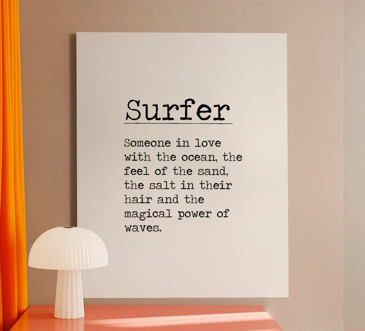 Definición de surfista - Cita minimalista lienzo de Summer Soul Co. - Quotes