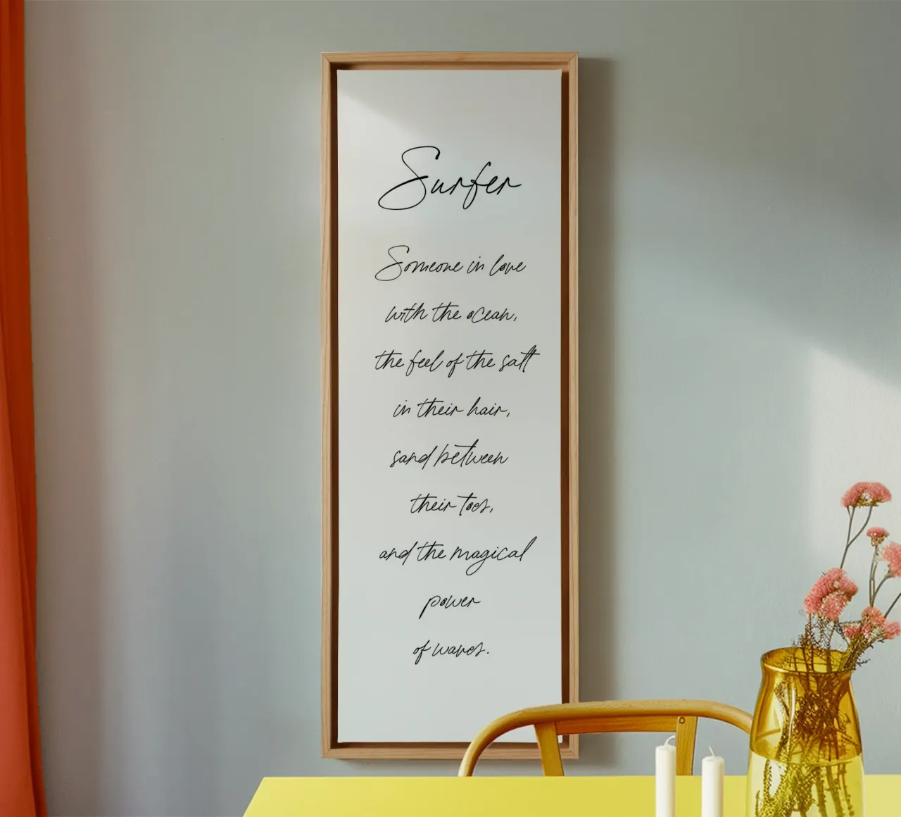 Surfer Surfen Surf Citaat canvas met Baklijst van Summer Soul Co. - Quotes