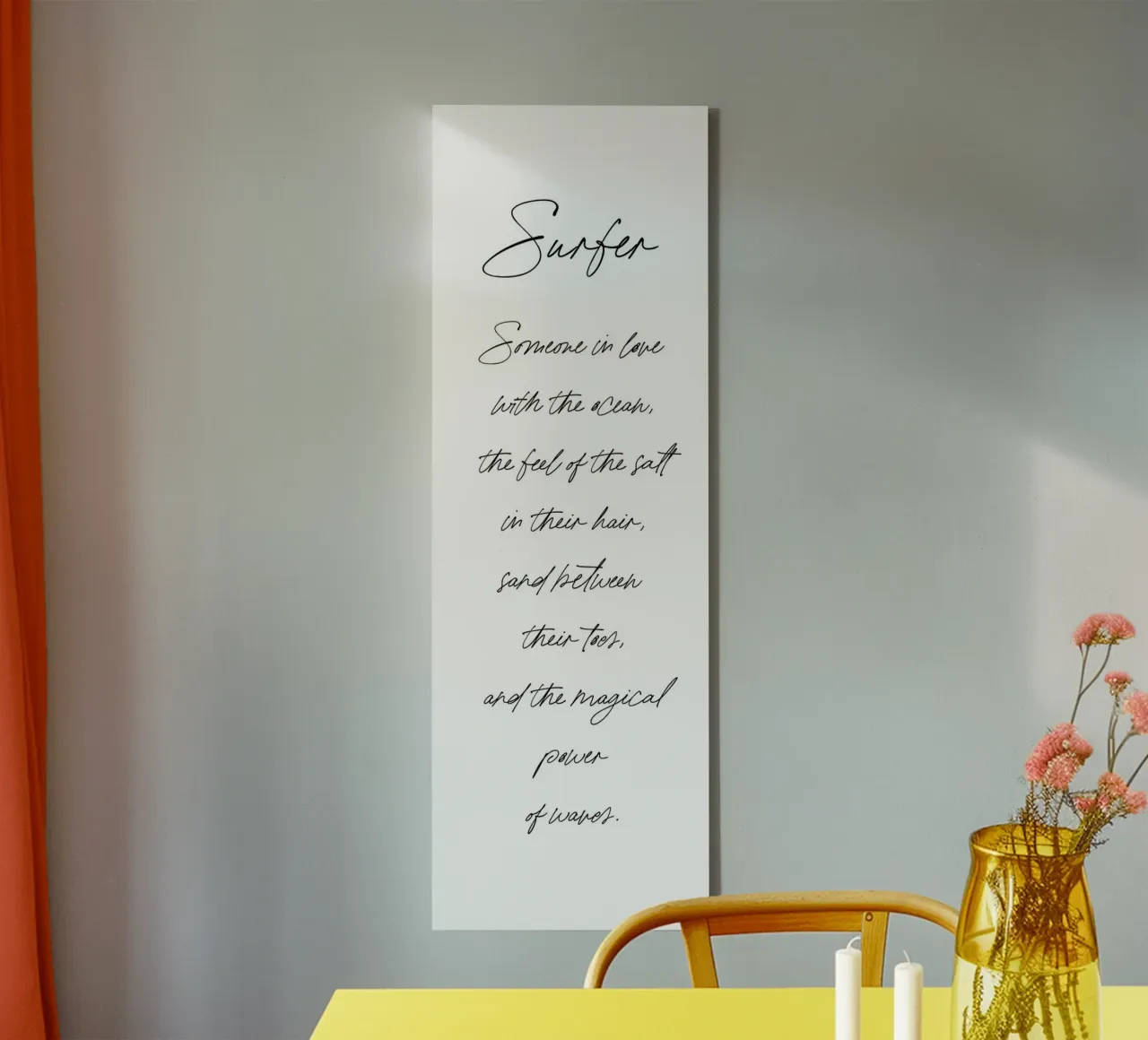Surfer Surfen Surf Citaat canvas met Baklijst van Summer Soul Co. - Quotes