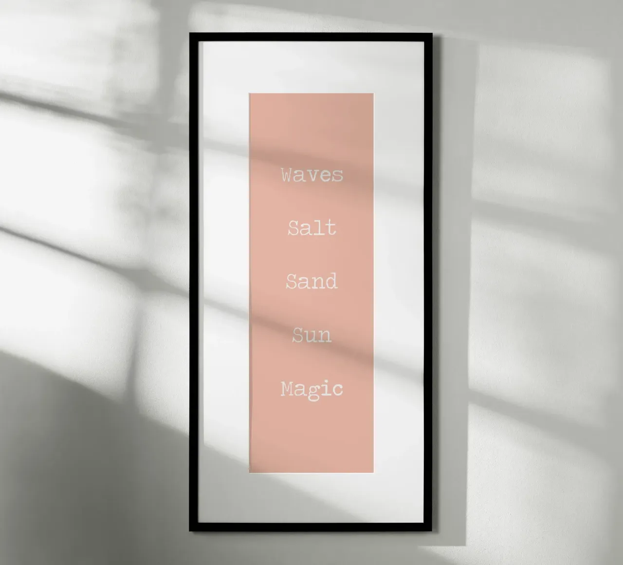 Sonne Sand Meer Salz Wellen Magie - Surfen surfen Pinkbeach Zitat Poster von Summer Soul Co. - Quotes