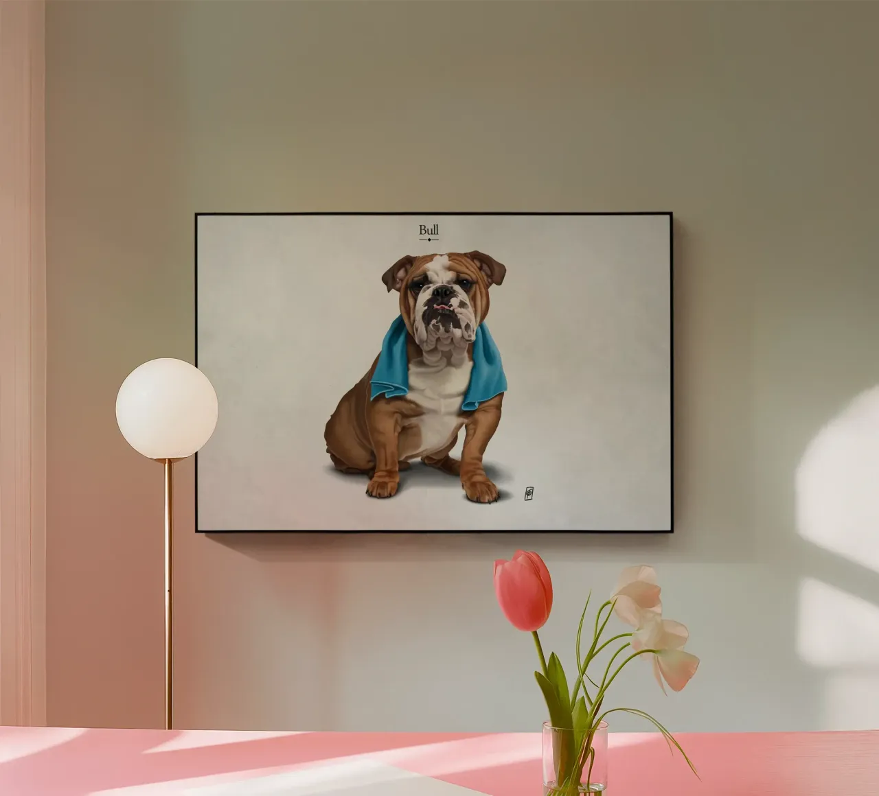 Bull (Titled) plexiglass da Rob Art | Illustration