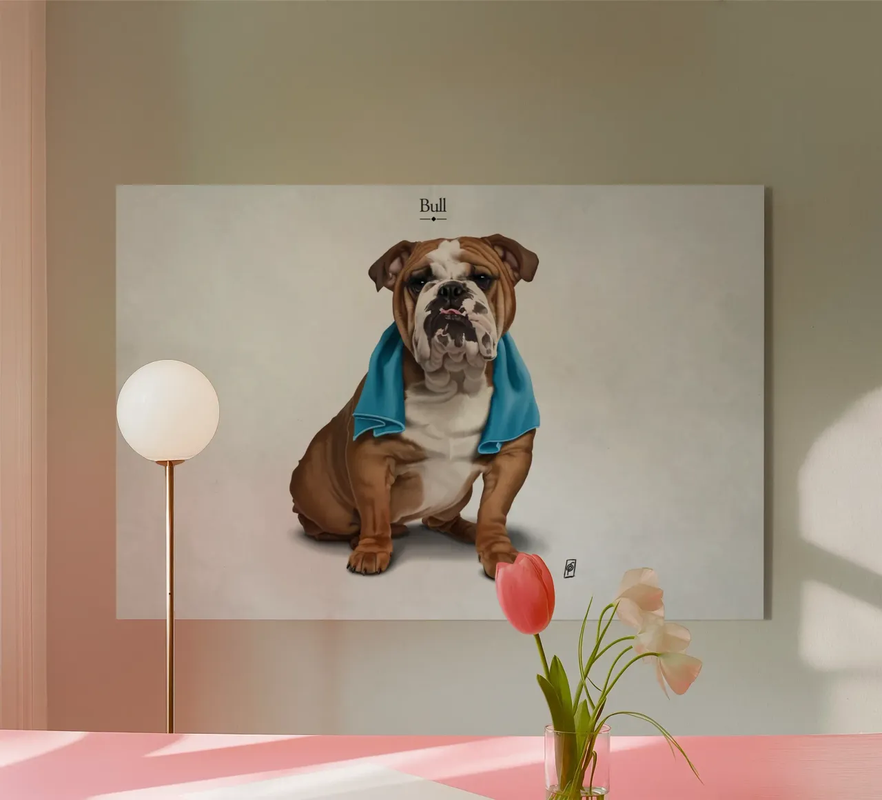 Bull (Titled) plexiglass da Rob Art | Illustration