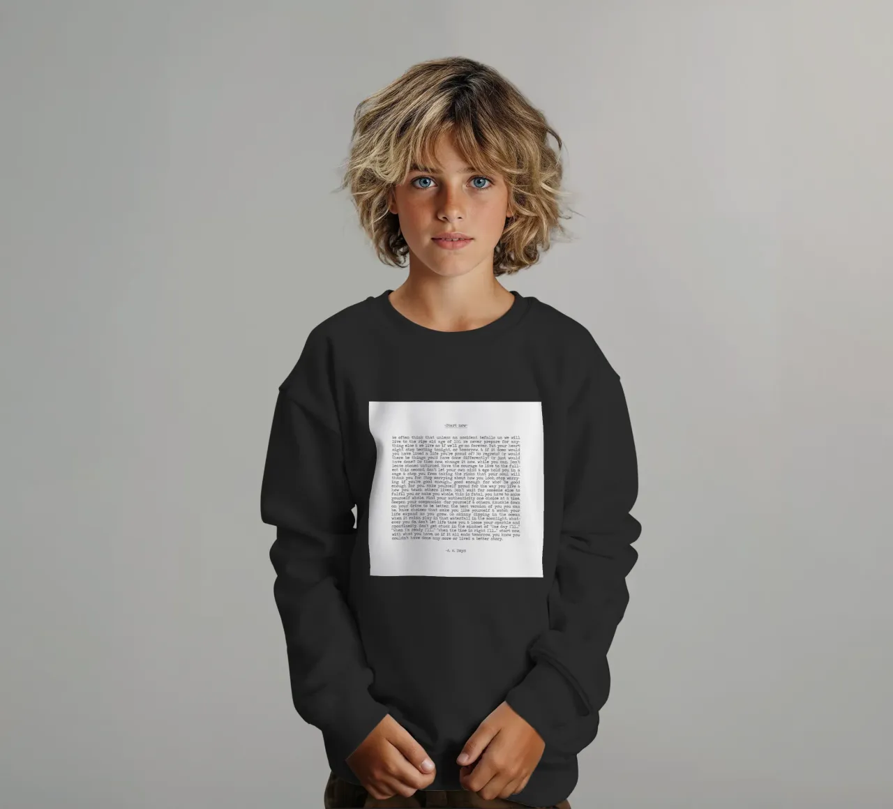 Iniziare ora, vivere il momento, non aspettare, vivere ora Citazione felpa bambino da Summer Soul Co. - Quotes