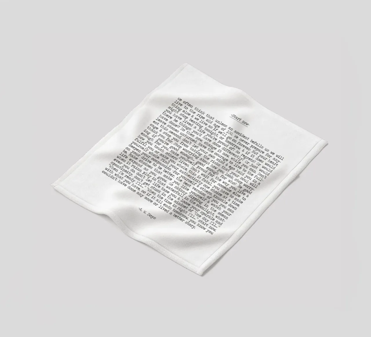 Iniziare ora, vivere il momento, non aspettare, vivere ora Citazione coperta in pile da Summer Soul Co. - Quotes