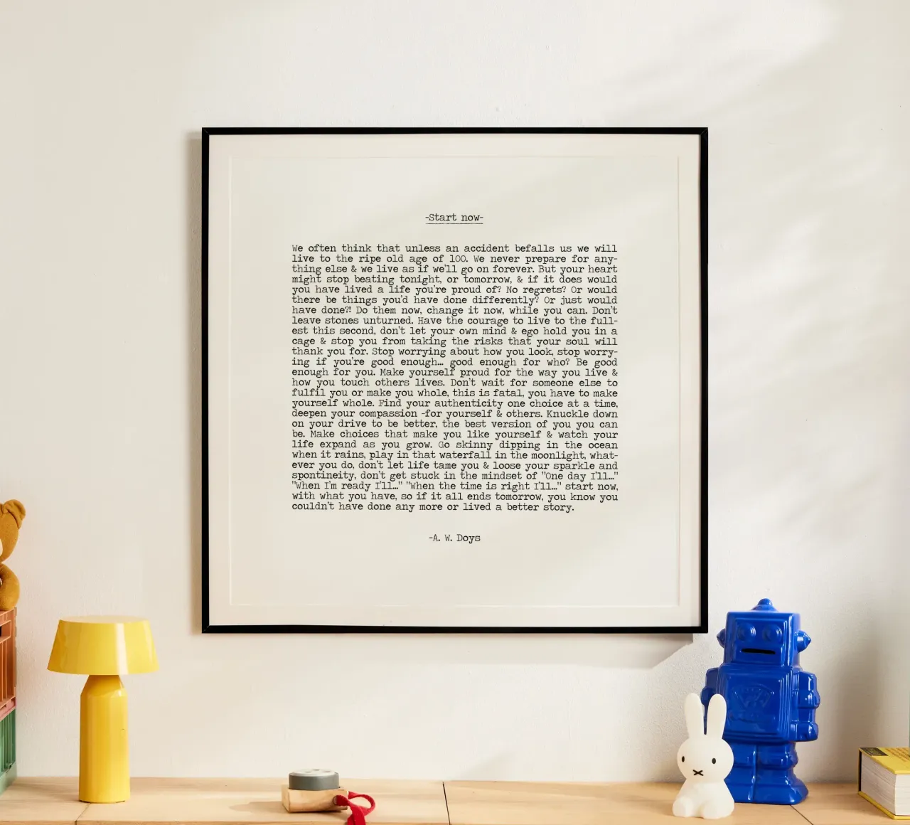 Iniziare ora, vivere il momento, non aspettare, vivere ora Citazione carta hahnemühle da Summer Soul Co. - Quotes